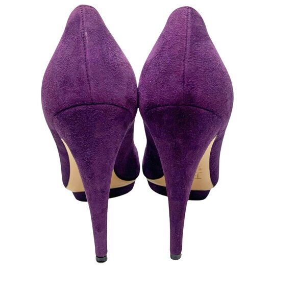 Chuckies NY Ramirez‎ Purple Suede Platform Stilettos Made in Italy - Picture 6 of 9
